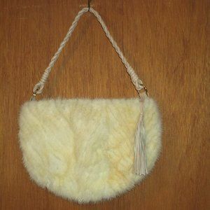 Paolo Masi Champagne Mink Shoulder Purse
